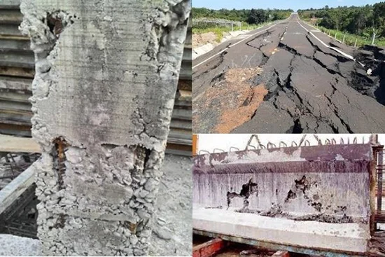 xử lý vật liệu bê tông kém chất lượng